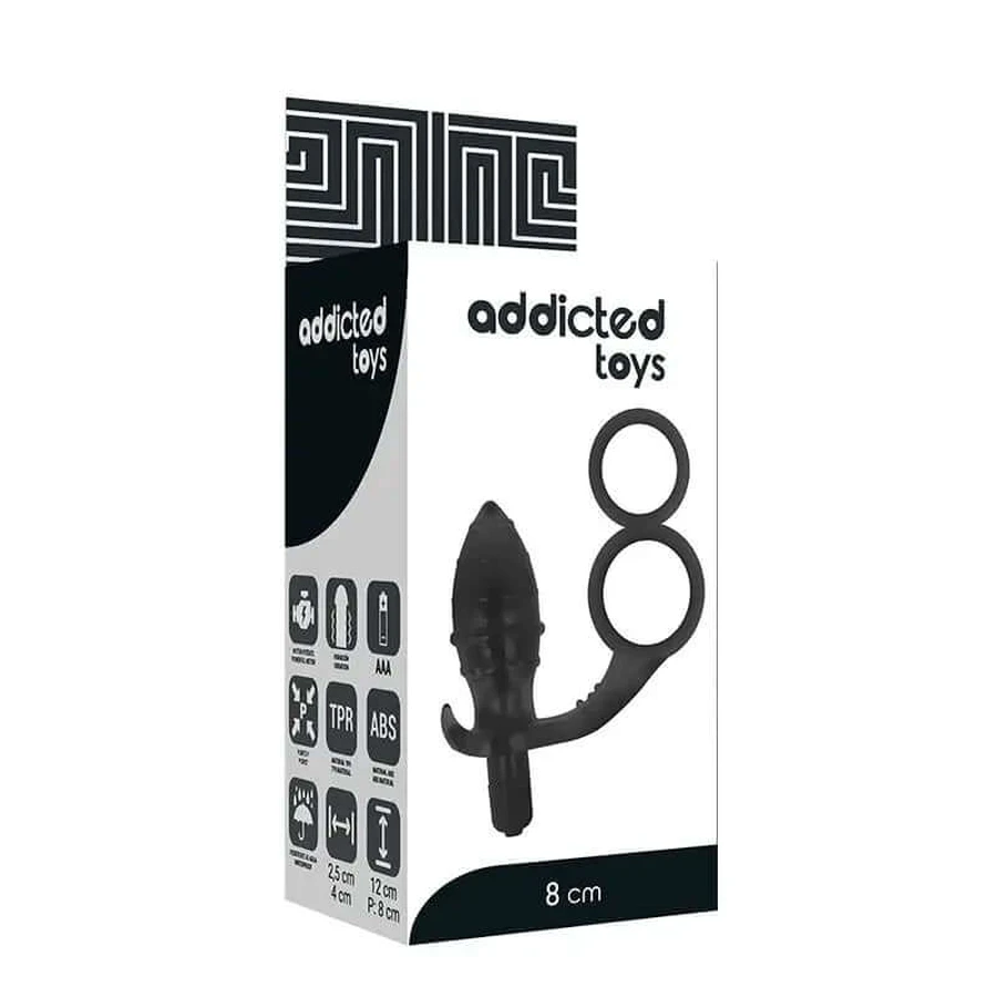 Addicted Toys Doppelter Ring Anal Plug Schwarz