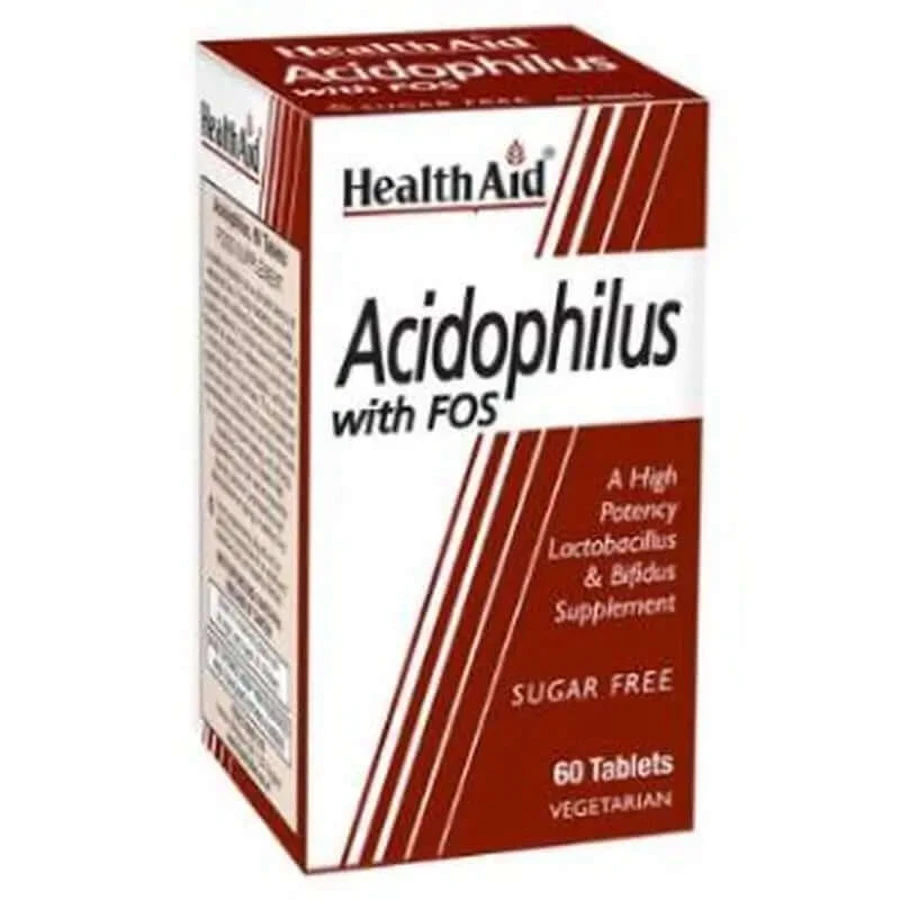 Health Aid Acidophilus Mega Potency Met Fos 60Comp