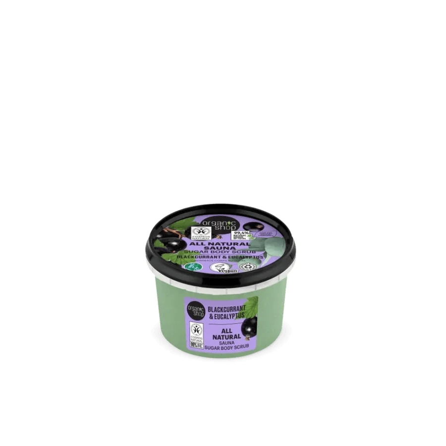 Organic Shop Gommage au sucre de cassis et d'eucalyptus avec effet sauna, 250 ml