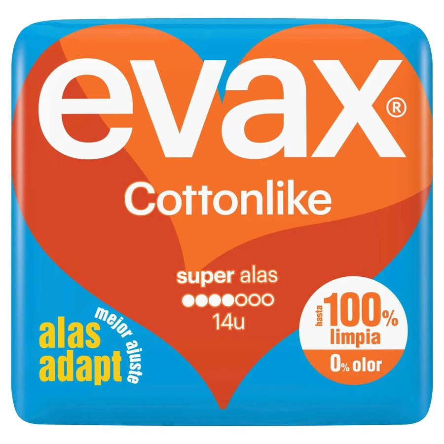 Super compresses en coton Evax avec ailettes, 14 unités