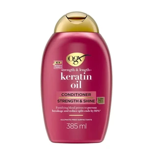 OGX Keratine Olie Conditioner, breekbaar haar, 385 ml