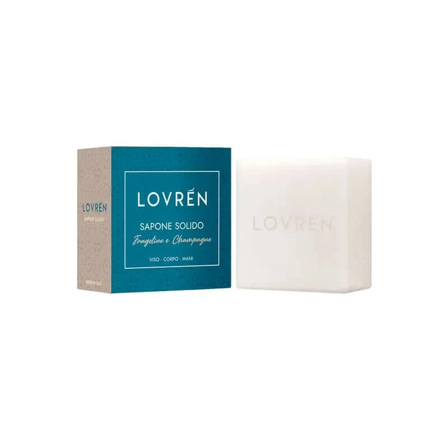 Lovrén Savon solide Dermosapon Fraise & Champagne, 100 gr