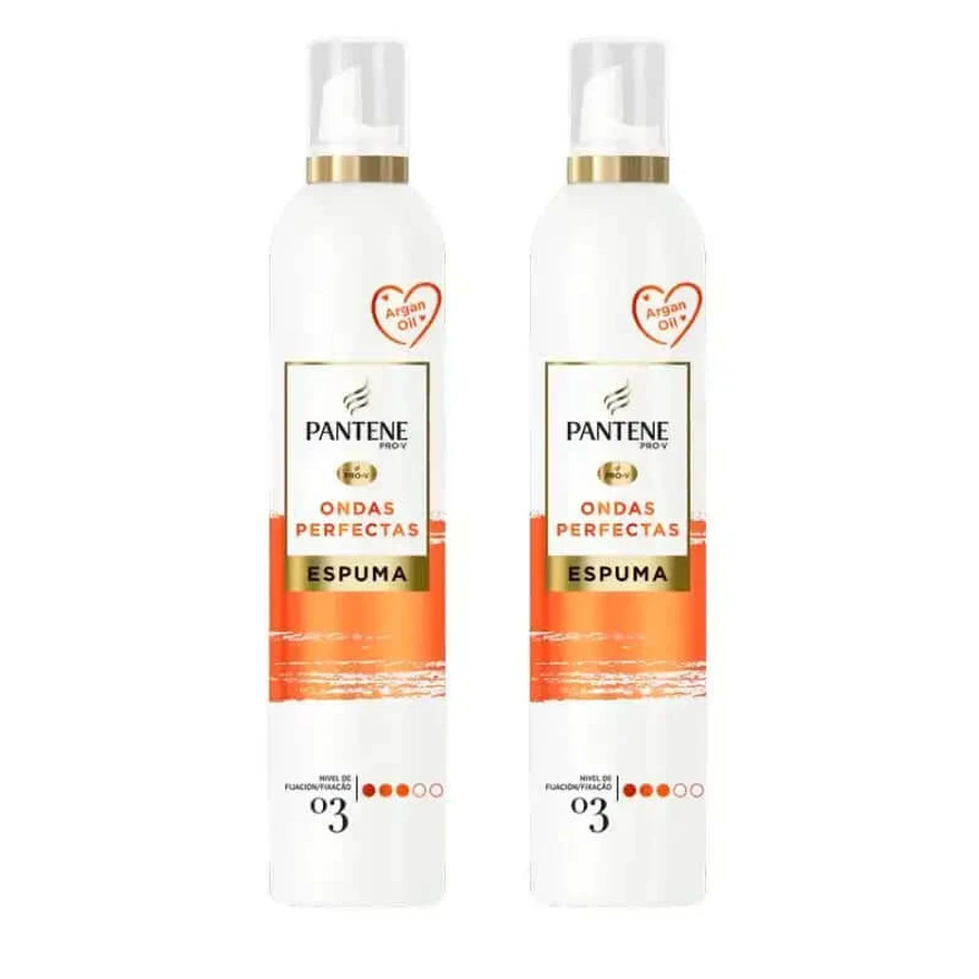 Pantene Pro-V Espuma Nutritiva Cabello Ondas Perfectas, Pack 2 x 300 Ml