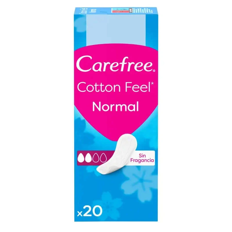 Carefree Cotton Feel Normal Fragrance-Free 20Uds