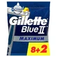 Gillette Blue Ii Max disposable razors X10, 2 blades lubricant gel