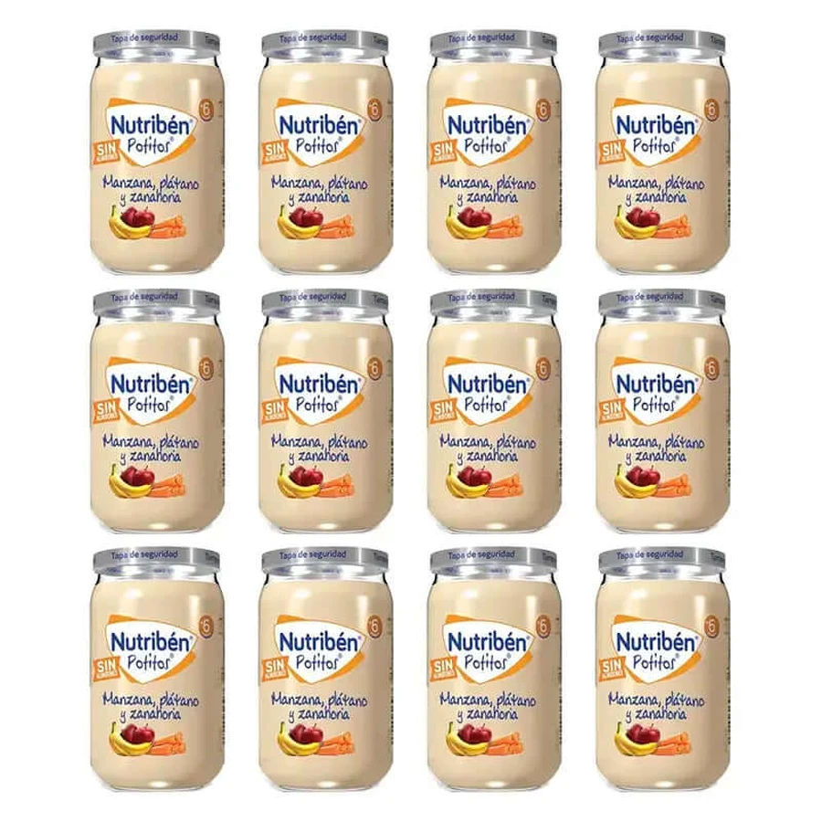 Nutriben Potito Apfel Banane und Karotte , 12 x 235 Gramm