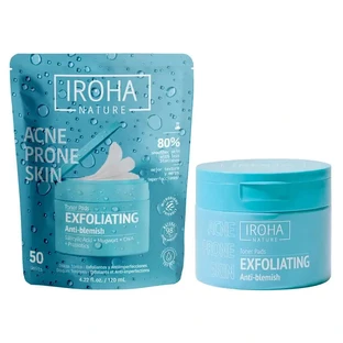 Iroha Nature Exfoliërende Anti-Imperfectie Tonende Schijfjes voor de Vette Huid, 50 stuks.