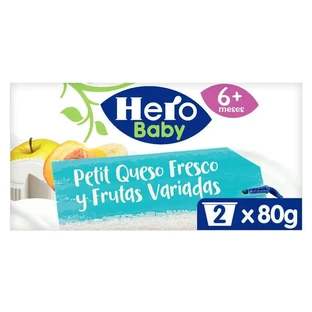 Hero Baby Hero Baby Petit Verse Kaas & Assortiment Fruit Pot 2X80G