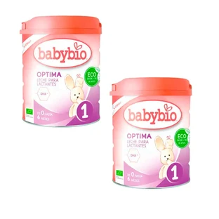 Babybio Optima 1 Kuhmilch 0-6 Monate, Packung 2 x 800 Gramm