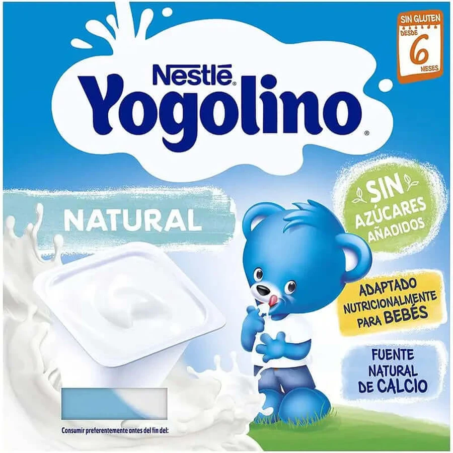 Nestlé Yogolino Naturel Ongezoet, 4X100 gram