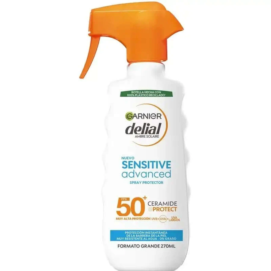 Garnier Delial Sensitive Advanced Ip50+ Spray protecteur pour les peaux claires, sensibles et intolérantes au soleil, 270 ml