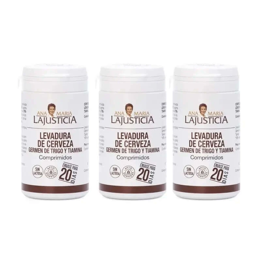 Ana Maria Lajusticia Bierhefe + Weizenkeime + Thiamin (B1), 3x80 Tabletten
