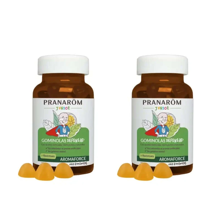 Pranarôm Aromaforce Junior verdedigingsgummies, verpakking van 2