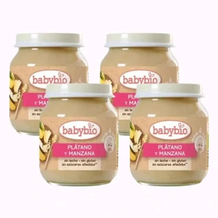 Babybio Appel Banaan, pak 4 x 130 gr