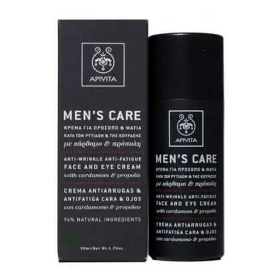 Apivita Crema Antiarrugas Y Antifatiga Facial Y Ojos Con Cardamomo Y Propóleo , 50 ml