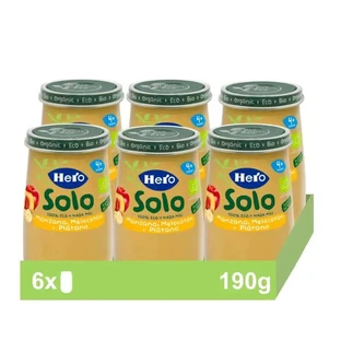 Hero Baby Pack Tarrito Eco Solo Apfel, Pfirsich und Banane, 6 X 190 g