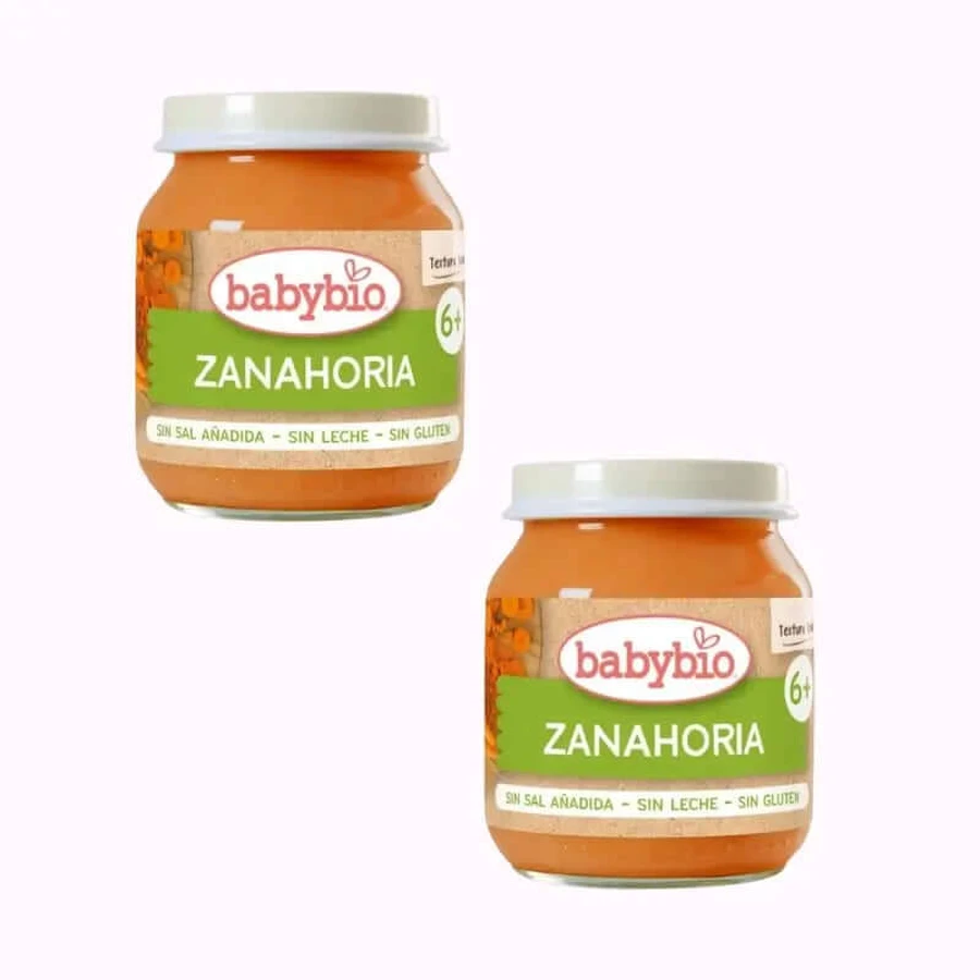 Babybio Carrot Jar, Pack 2 x 130 grams