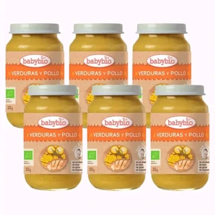 Babybio Menu Tradition Poulet, paquet de 6 x 200 grammes