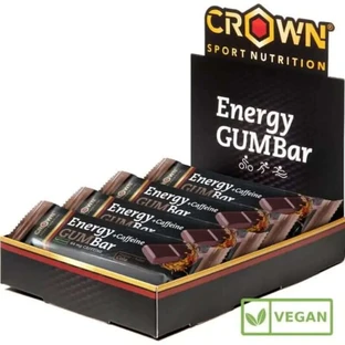 Crown Sport Nutrition Energy Gum Bar Cola + Cafeina , 12 x 30 grame
