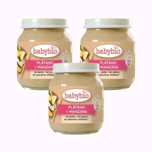 Babybio Appel Banaan, verpakking 3 x 130 gram