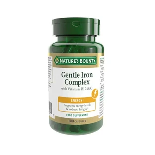 Nature'S Bounty-Iron Gentle Complex with Vitamins C and B12 - 100 capsules
