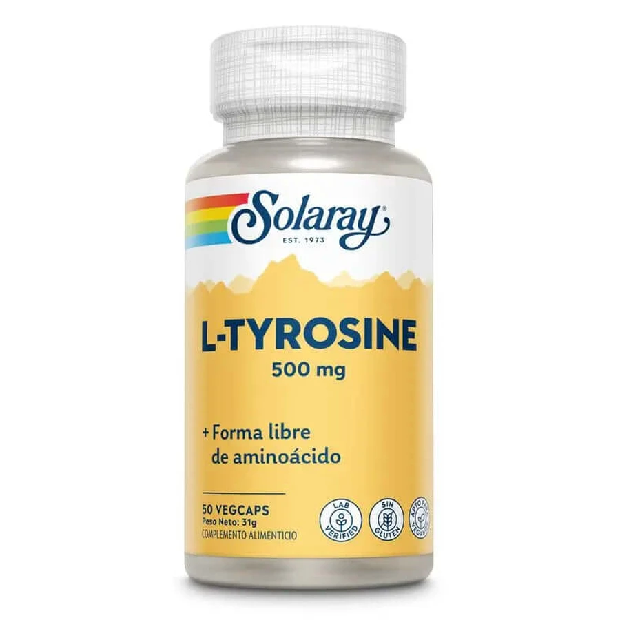 Solaray L-Tyrosine 500 Mg, 50 Capsules