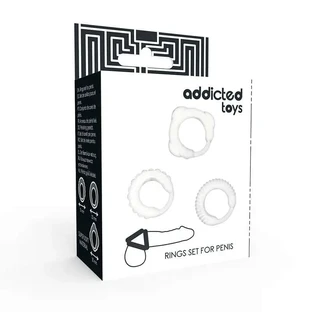 Addicted Toys Set 3 Penis Rings Clear