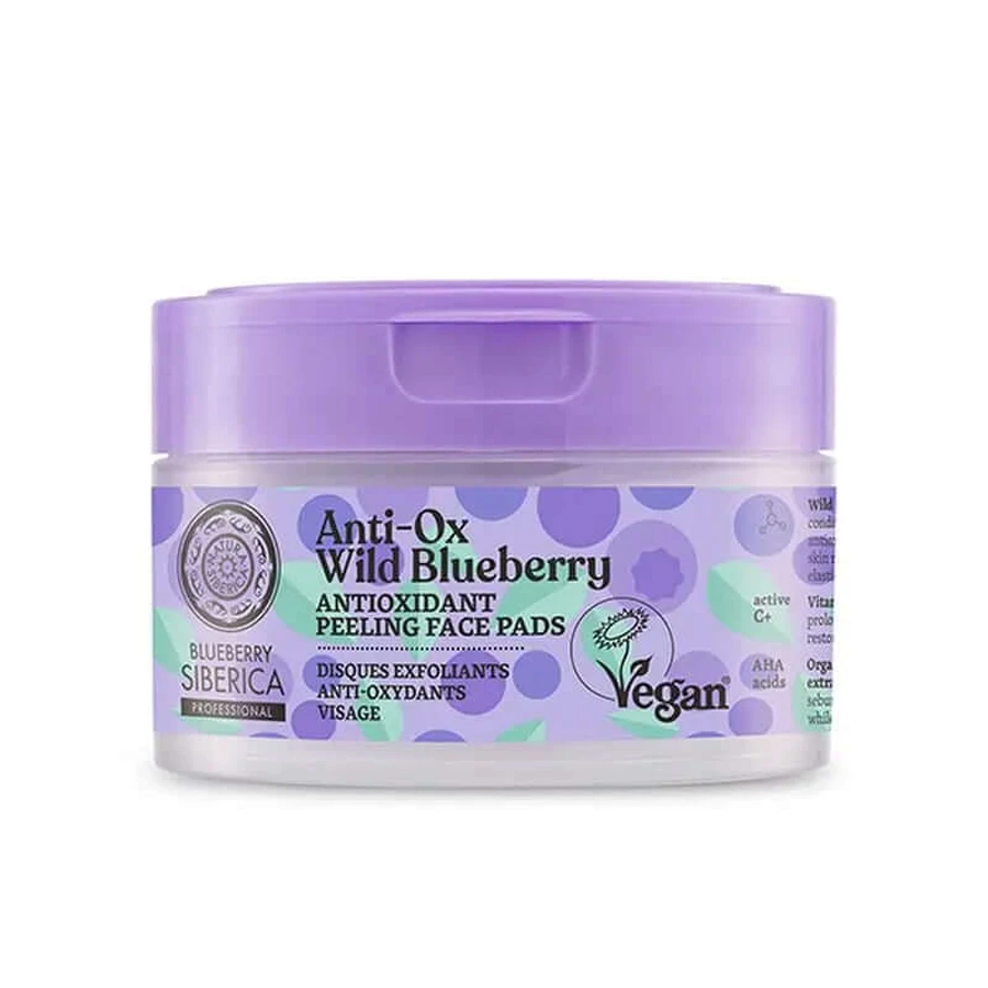 Natura Siberica Anti-Ox Wild Blueberry Gesichtsscheiben Na, 20 Stück