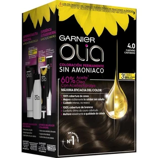 Garnier Olia Permanent Coloring Without Ammonia For A Pleasant Smell With Natural Floral Oils - Chestnut 4.0