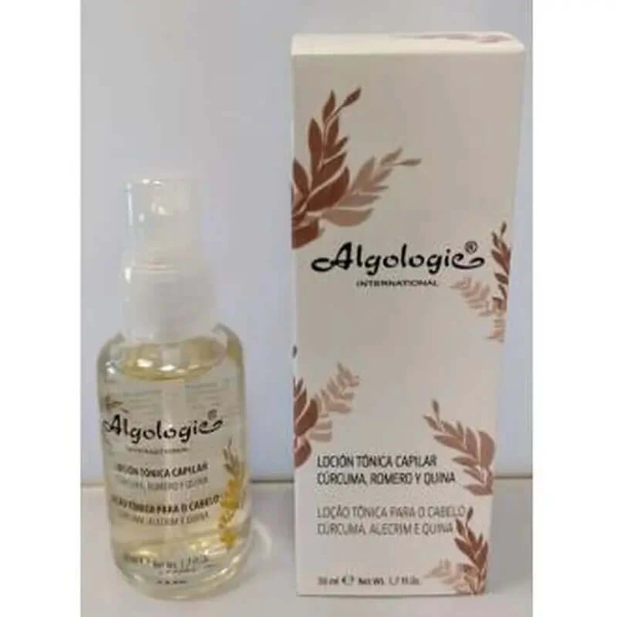 Algologie Lotion tonique pour les cheveux Curcuma, Romarin, Quina 50Ml