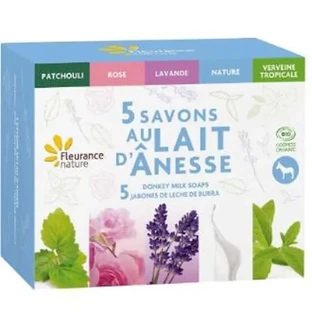 Boîte à savon Fleurance Nature 5 avec lait d'ânesse