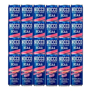 Nocco Pack Bcaa Miami Strawberry, Pack 24 x 330 ml