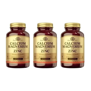 Solgar Calcium/Magnesium + Zink Pack 3 x 100 Veggie-Kapseln