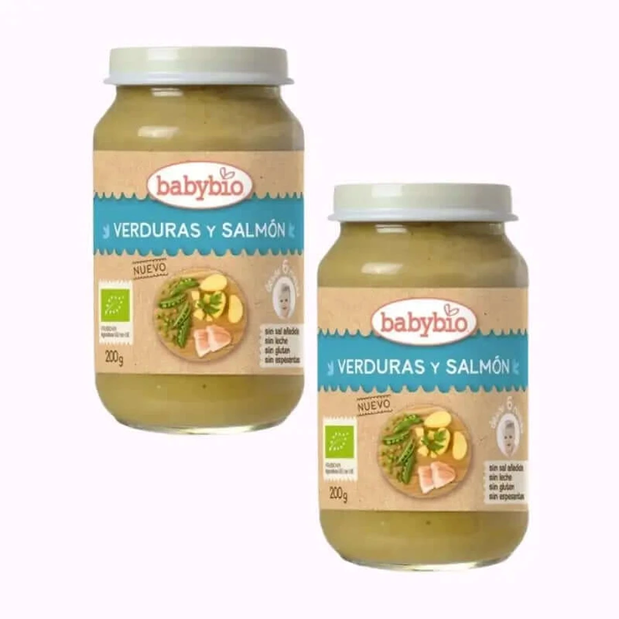 Babybio Menu Tradition Lachs, Packung 2 x 200 Gramm