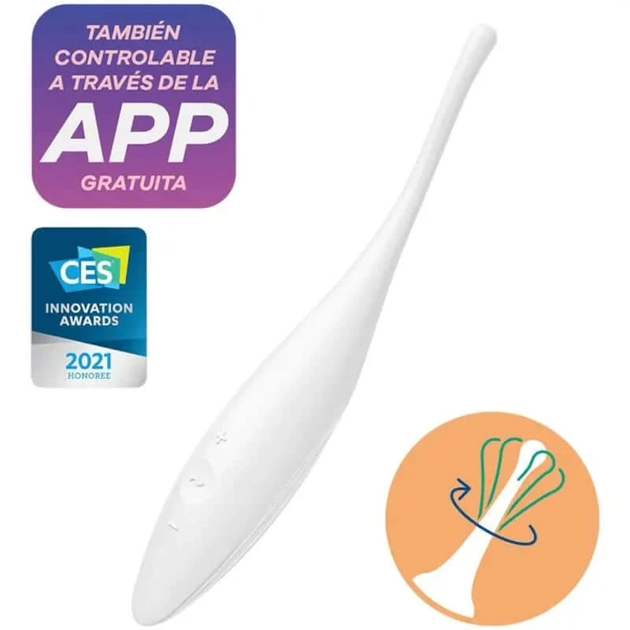 Satisfyer Connect Twirling Joy Stimulateur clitoridien - Blanc