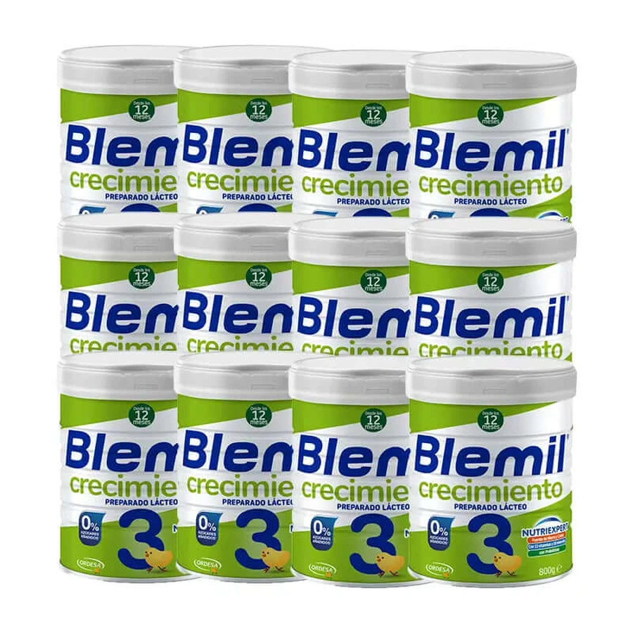 Blemil Plus 3 Wachstum 0% Zucker, 12x800 gr.