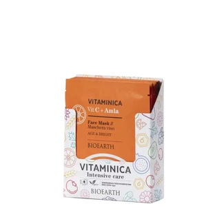 Bioearth Mascarilla Facial Vitamina C Y Amla Age And Bright, 15 ml