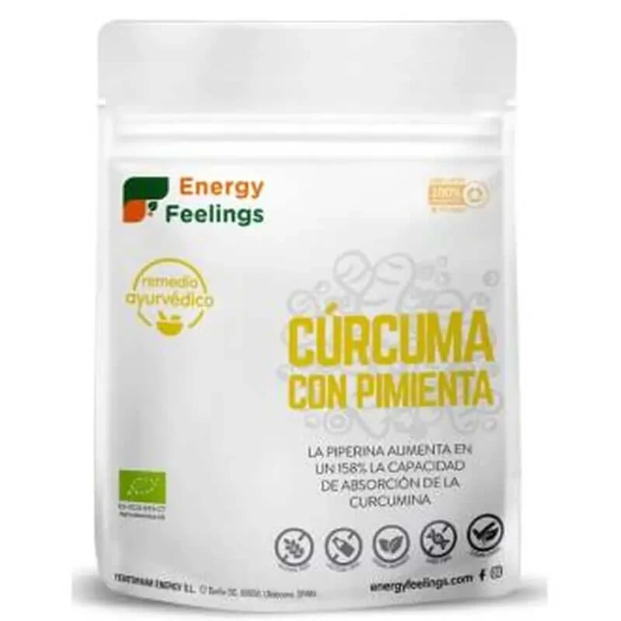Energy Feelings Curcuma With Pepper Powder 200Gr. Eco Vegan Sg.: ceny i cechy
