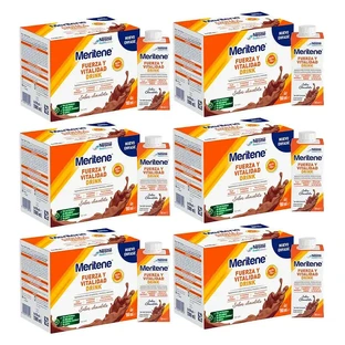 Meritene Strength & Vitality Drink Chocolate, Pack 6 Boxes 6 x 180 ml