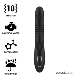 Black&Silver Kenji Stimulating Vibe compatibil cu tehnologia wireless Watchme
