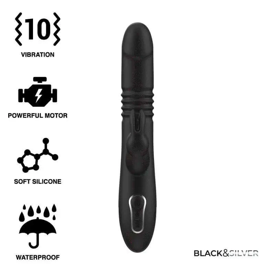 Black&Silver Kenji Stimulating Vibe compatibil cu tehnologia wireless Watchme