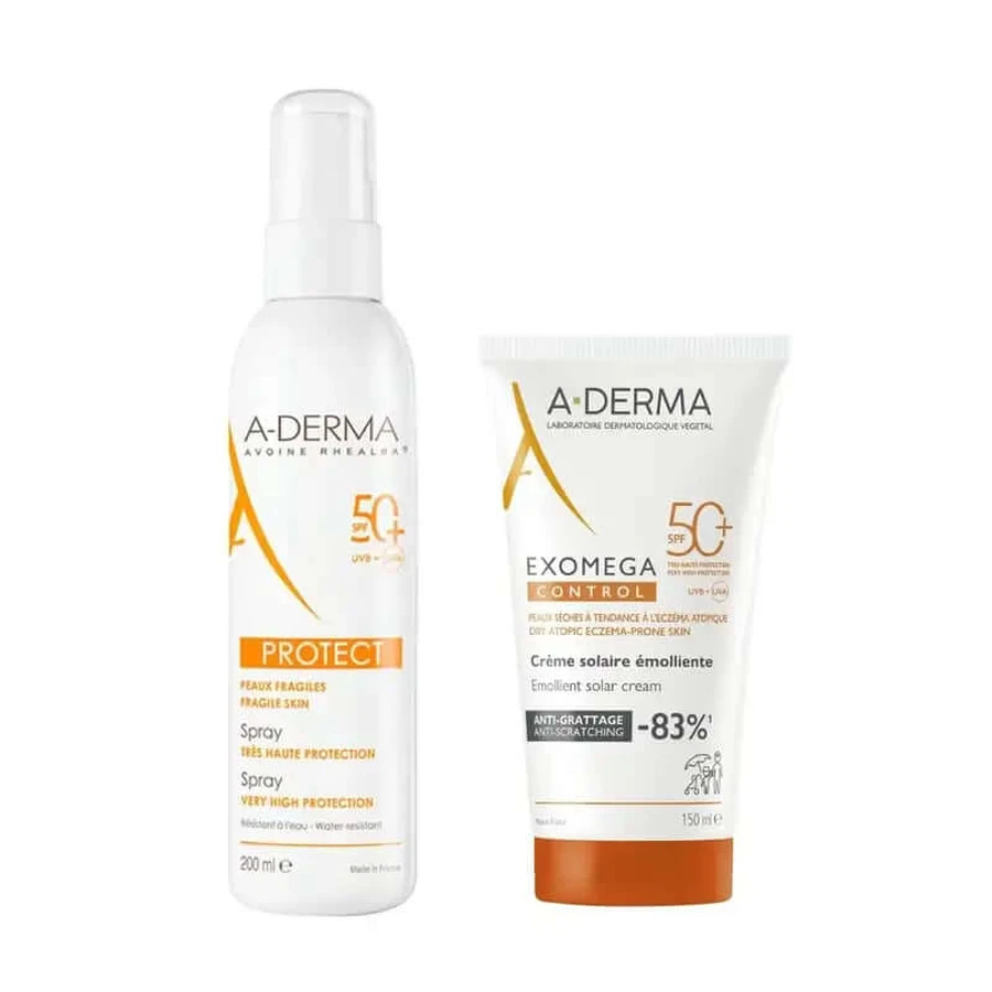 A-Derma Exomega Ctrl Creme Spf 50+ 150Ml Ad + Aderma Protect Sun Spray Spf50+ 200 Ml