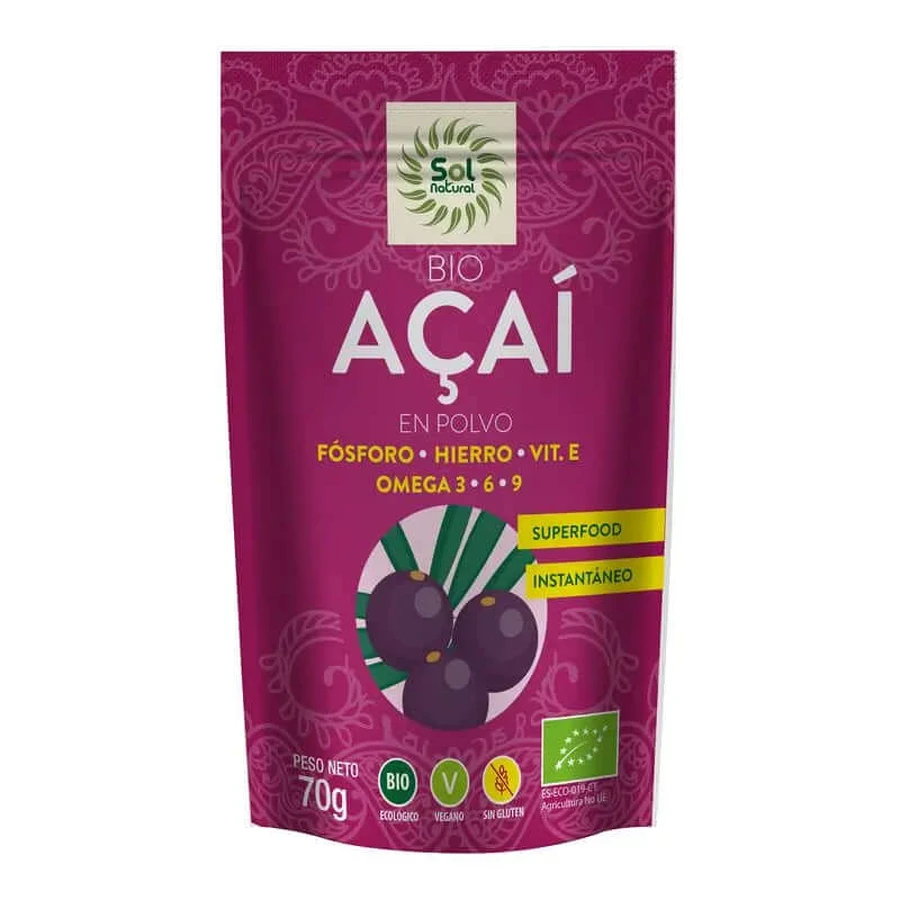Solnatural Acai-Pulver Bio , 70 Gramm