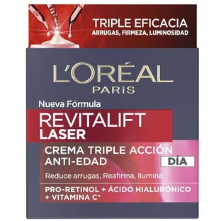 L'Oréal Paris Revitalift Laser, Crème de jour intensive anti-âge à la vitamine C, au Pro-Rétinol et à l'acide hyaluronique, 50ml