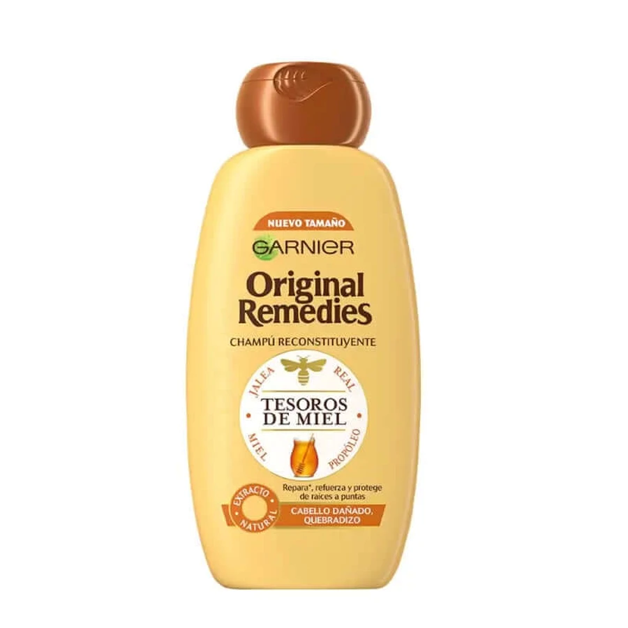 Garnier Original Remedies Champú Reparador Tesoros de Miel para Cabello Seco y Frágil, 300 ml