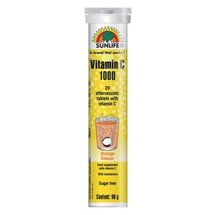 Vitamin C 1000 mg, 20 tablets, Sunlife