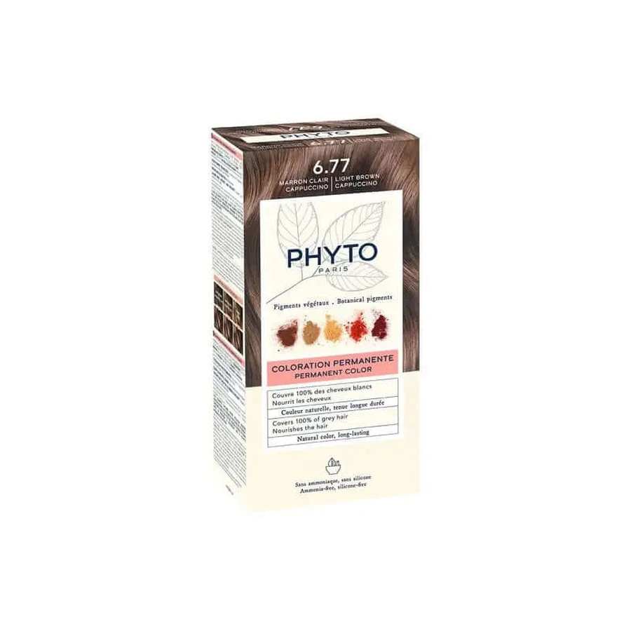 PHYTO Phytocolor 6.77 permanente haarkleuring lichtbruin cappuccinotint