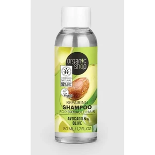 Organic Shop Herstellende Shampoo Voor Beschadigd Haar Avocado & Olijf , 50 ml