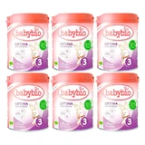 Babybio Optima 3 Lait de vache 12-36 mois, paquet de 6 x 800 gr.