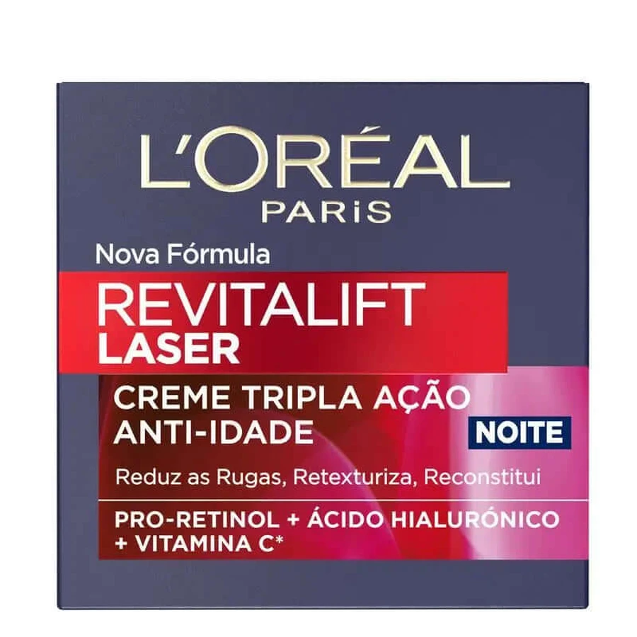 L'Oréal Paris Revitalift Laser Anti-Aging Night Cream Triple Action, Anti-Wrinkle and Multicorrection, 50 ml